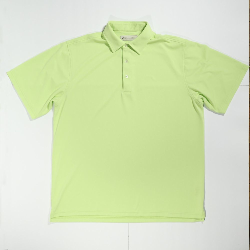 Donald Ross Mens Green Short Sleeve Collard Polo Shirt Size XL
